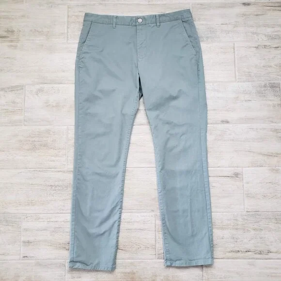Bonobos Mens Light Green Flat Front Original Slim Chino Pants 36 x 32 - Picture 1 of 9